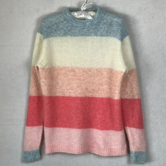 Acne Studios Knit Sweater Women's Size M Albah Mohair Pink Gray - Picture 1 of 7